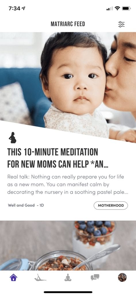 home feed in matriarc app