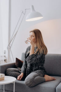 Woman drinking water